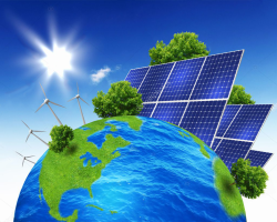 Planeta con Paneles Solares Planeta con Paneles Solares